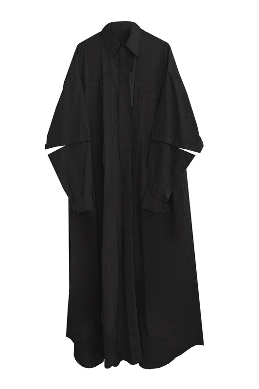 Oversized Caftan Shirt Dress