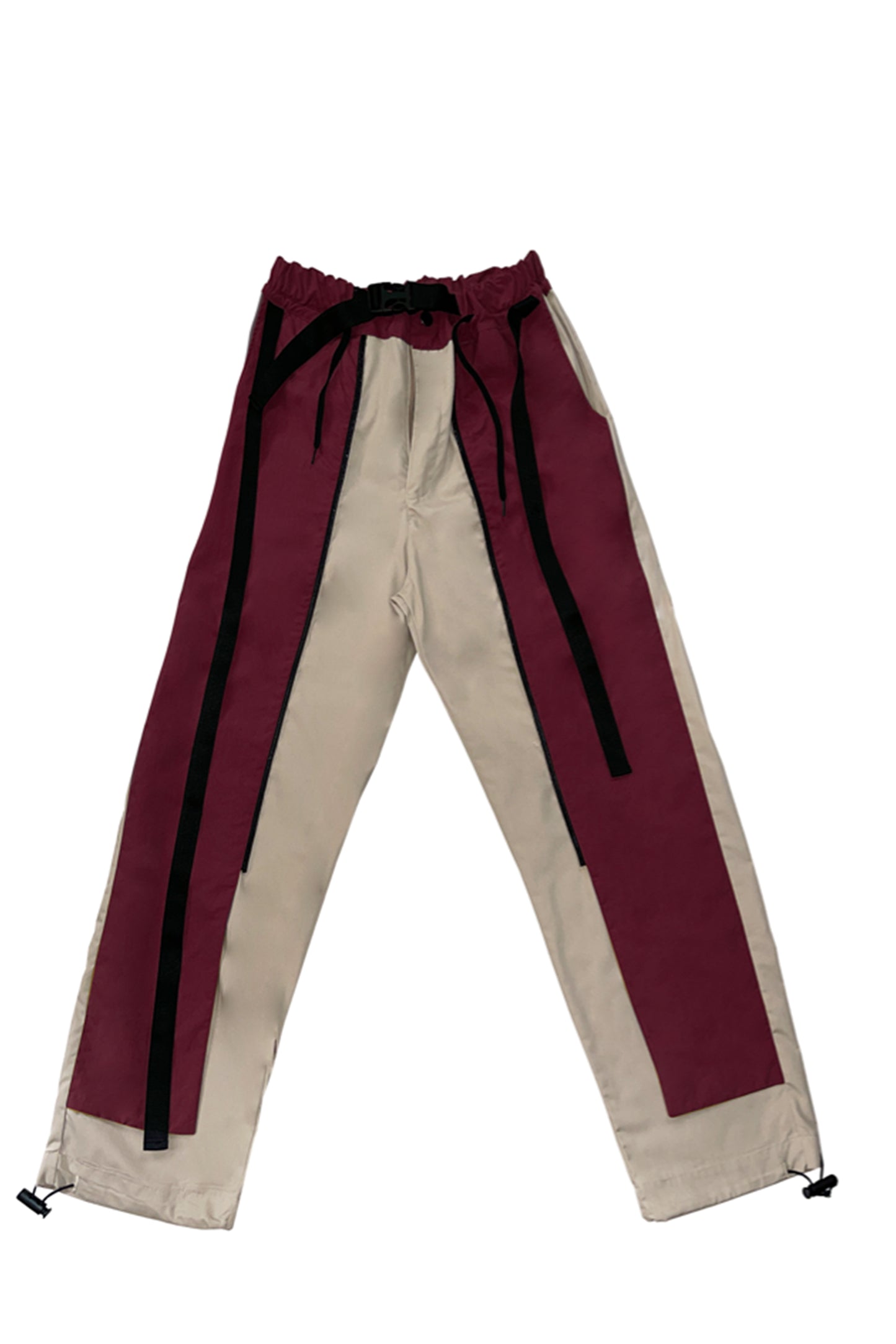 Burgundy & Khaki Cargo Pants