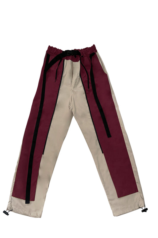 Burgundy & Khaki Cargo Pants