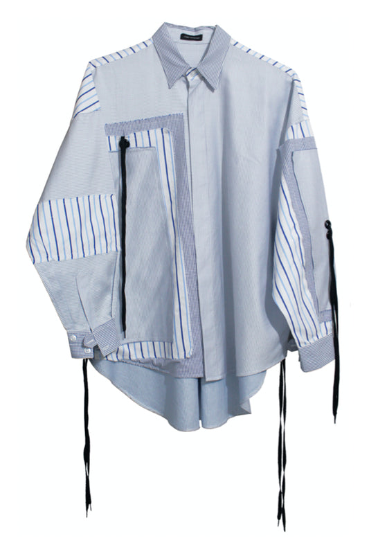 Blue On Blue Shirt - Oversized